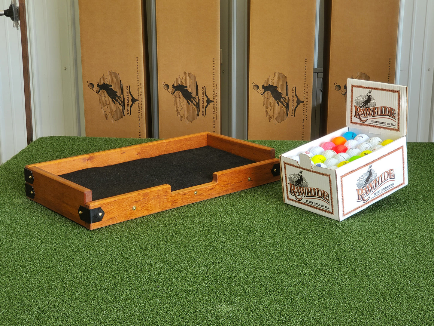 Brazilian Tigerwood Golf Ball Tray (Plus FREE Golf Balls!)