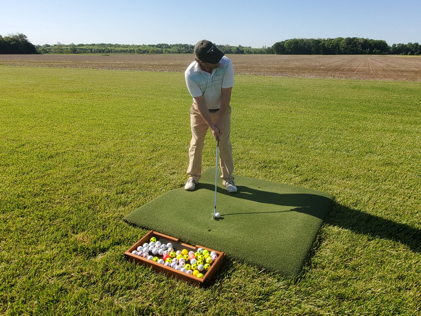 Brazilian Tigerwood Golf Ball Tray (Plus FREE Golf Balls!)