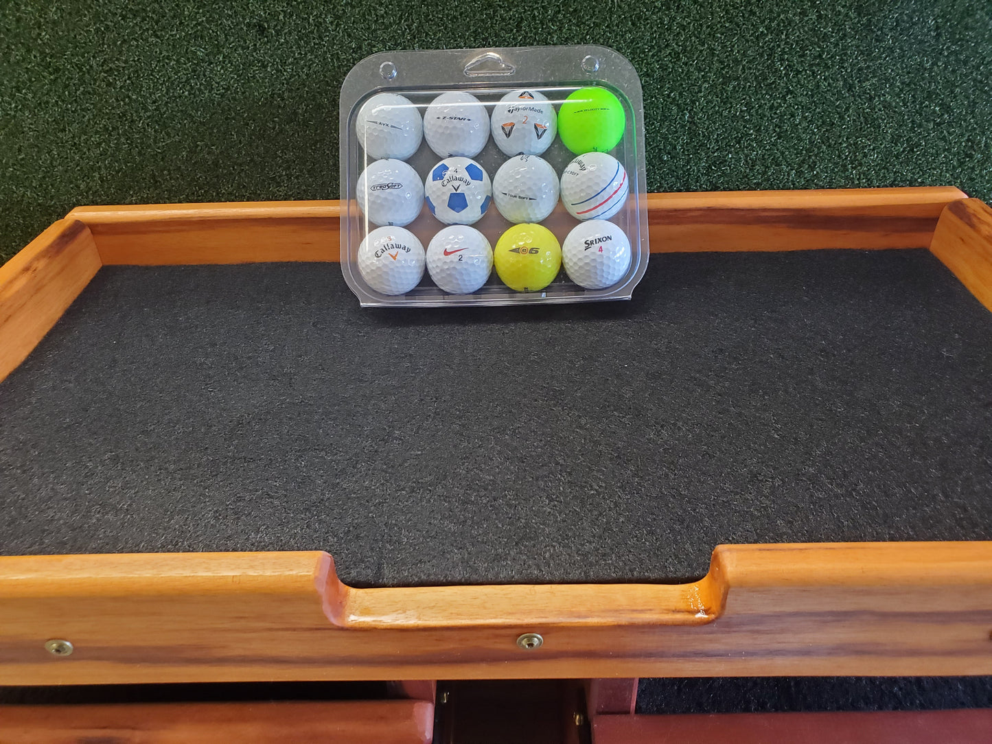 Brazilian Tigerwood Golf Ball Tray (Plus FREE Golf Balls!)